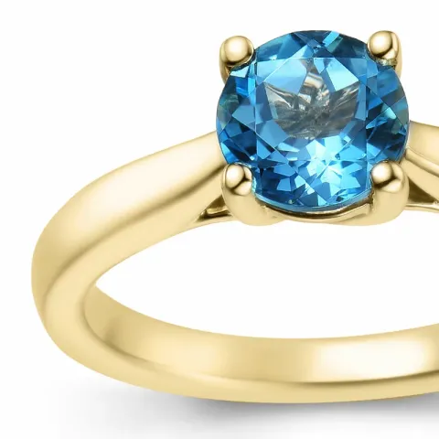 topaas solitaire ring in 14 karaat goud 1,35 ct