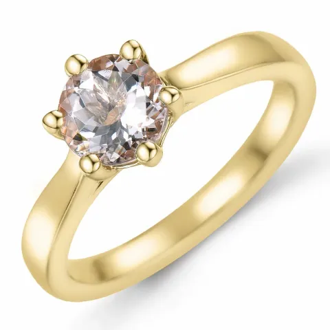 morganiet solitaire ring in 9 karaat goud 0,98 ct