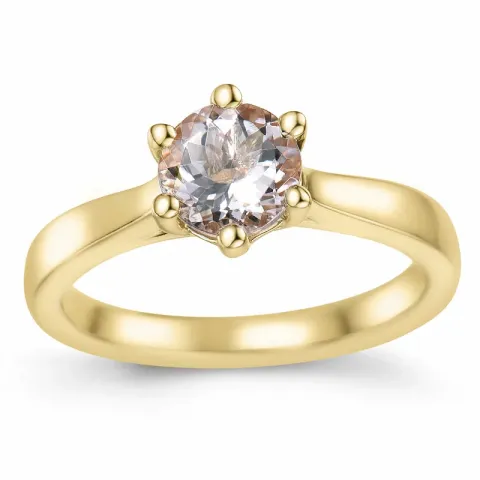 morganiet solitaire ring in 9 karaat goud 0,98 ct