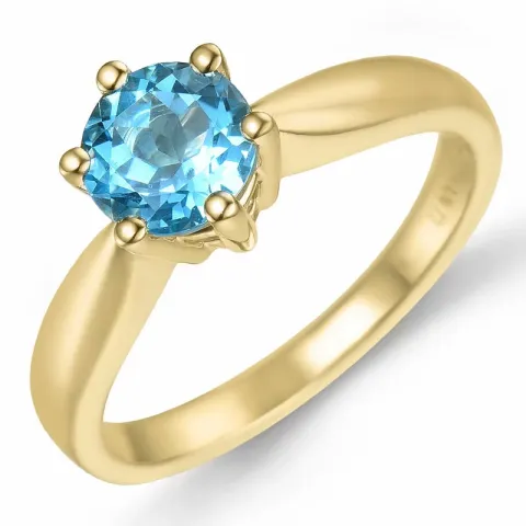 topaas solitaire ring in 14 karaat goud 1,35 ct