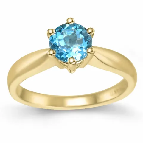 topaas solitaire ring in 14 karaat goud 1,35 ct