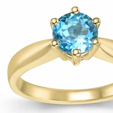 topaas solitaire ring in 14 karaat goud 1,35 ct