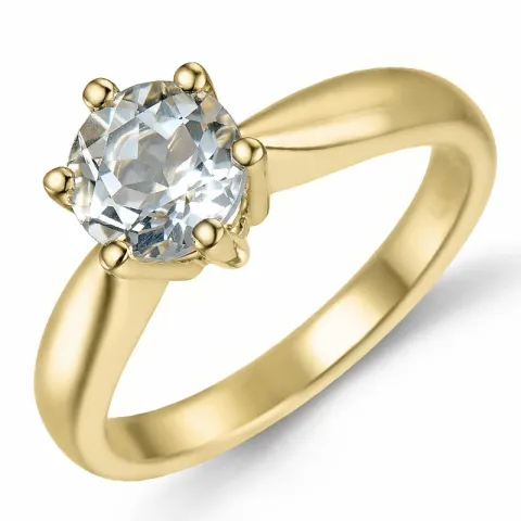 kwarts solitaire ring in 9 karaat goud 0,95 ct