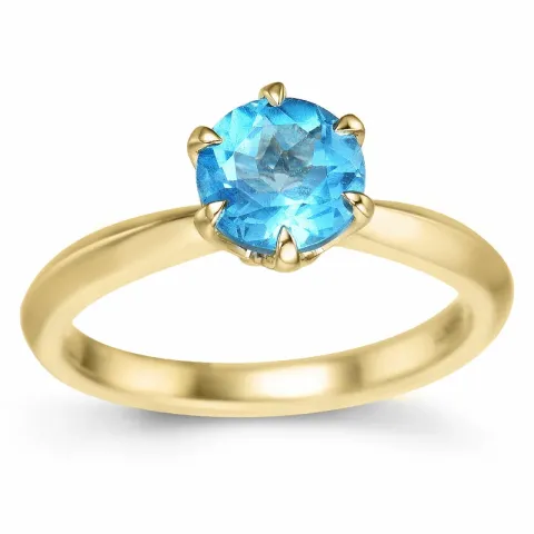 topaas solitaire ring in 14 karaat goud 1,35 ct