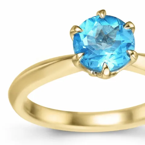 topaas solitaire ring in 14 karaat goud 1,35 ct