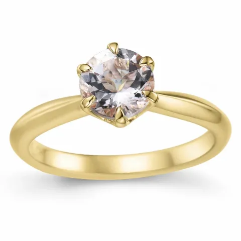 morganiet solitaire ring in 9 karaat goud 0,98 ct