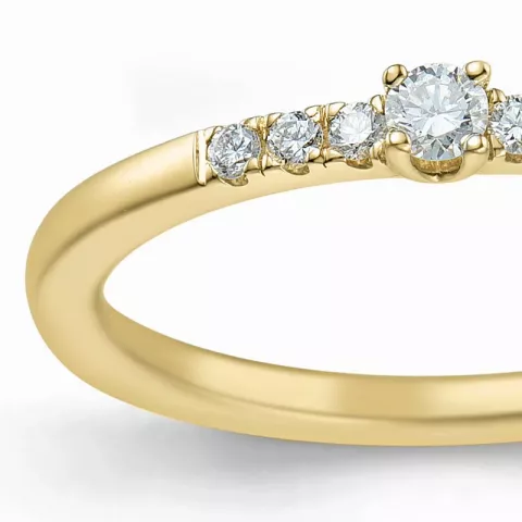 diamant ring in 14 karaat goud 0,04 ct 0,06 ct