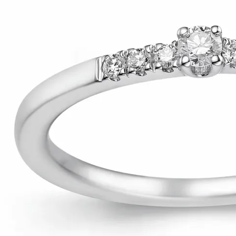 diamant ring in 14 karaat witgoud 0,04 ct 0,06 ct