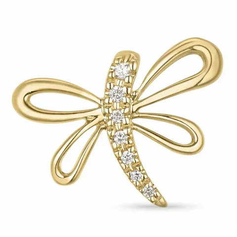 goudsmid diamant hanger in 14 caraat goud 0,05 ct