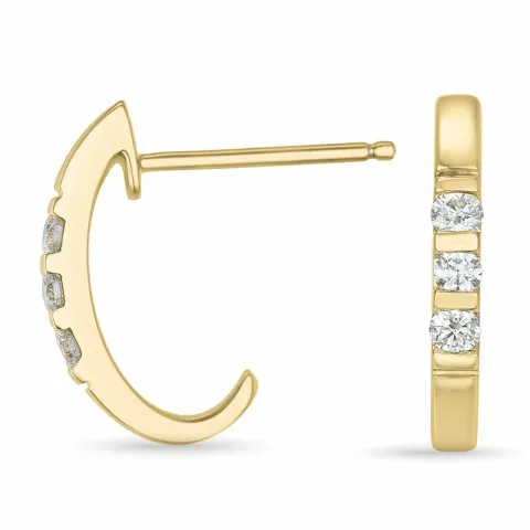 diamant halfcreool in 14 karaat goud met diamant 