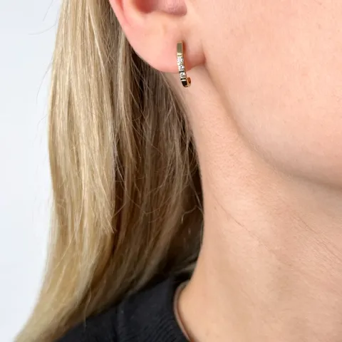 diamant halfcreool in 14 karaat goud met diamant 