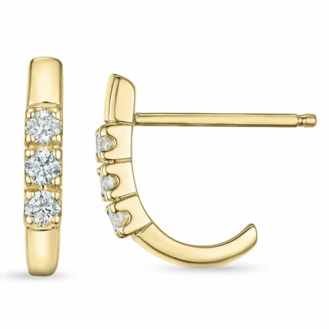 diamant halfcreool in 14 karaat goud met diamant 