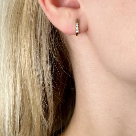 diamant halfcreool in 14 karaat goud met diamant 