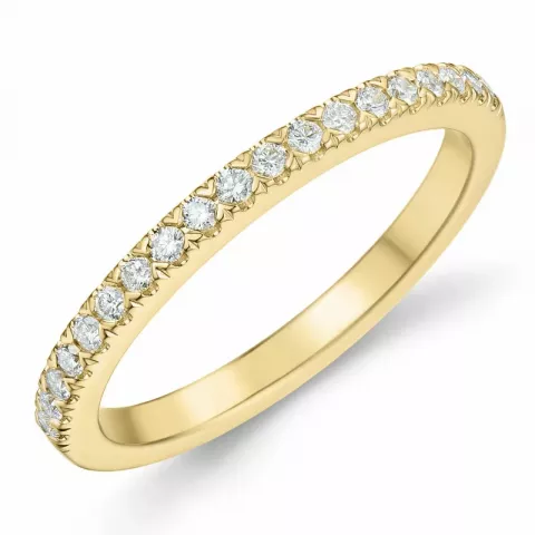 diamant mémoire ring in 14 karaat goud 0,20 ct