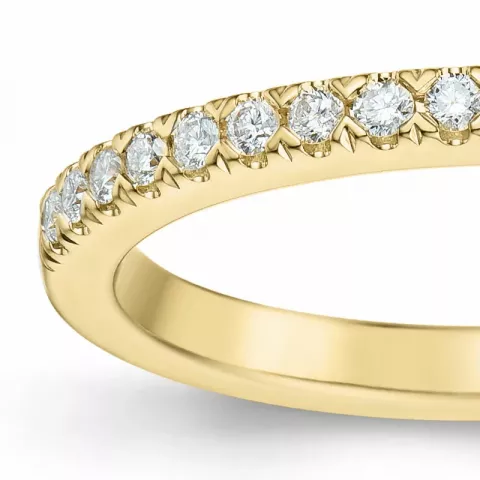 diamant mémoire ring in 14 karaat goud 0,20 ct