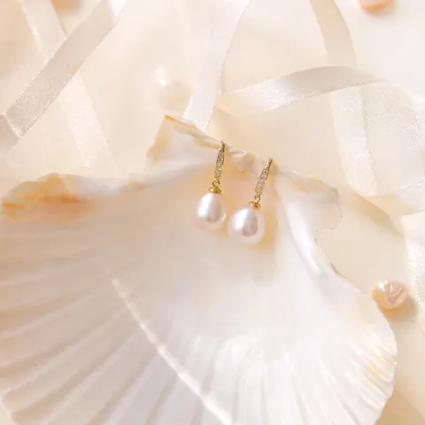 oorbellen in 9 karaat goud met zirkoon - Gold Collection