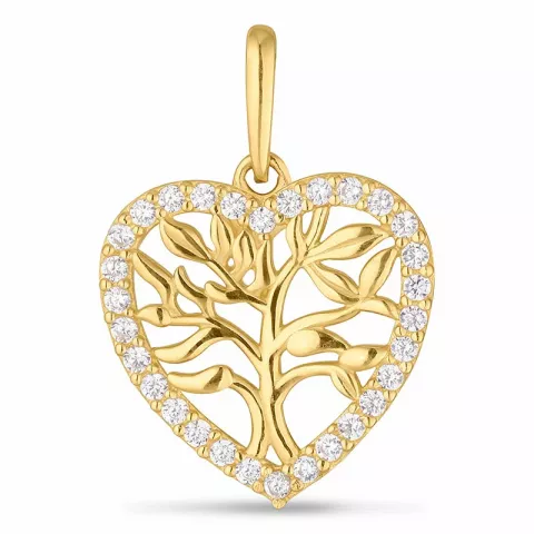 hart boom van het leven hanger in 9 karaat goud