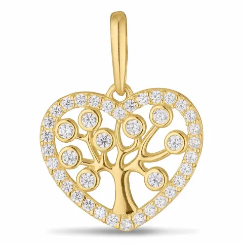 hart boom van het leven hanger in 9 karaat goud