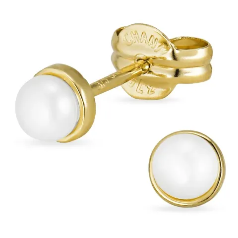 4 mm parel oorsteker in 9 karaat goud
