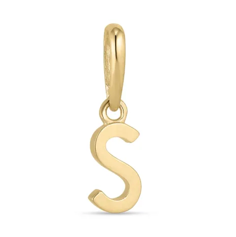 letter s hanger in 9 karaat goud