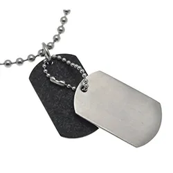 Hard Steel PE224 dogtag in roestvrij staal