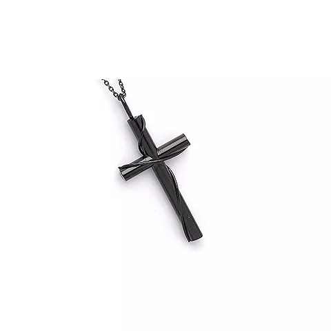 kruis hanger in zwart staal