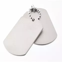 Hard Steel dogtag in staal