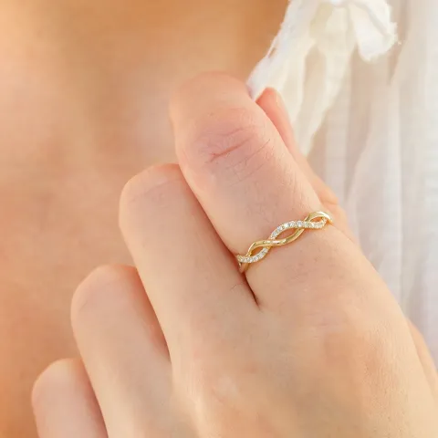 diamant ring in 14 karaat goud 0,15 ct