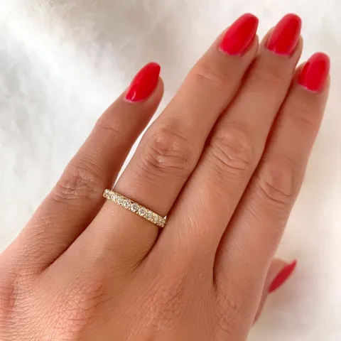 briljant mémoire ring in 14 karaat goud 0,49 ct