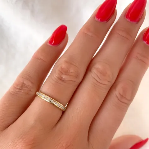 briljant mémoire ring in 14 karaat goud 0,26 ct