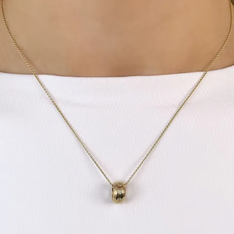 diamant hanger in 14 caraat goud 0,252 ct