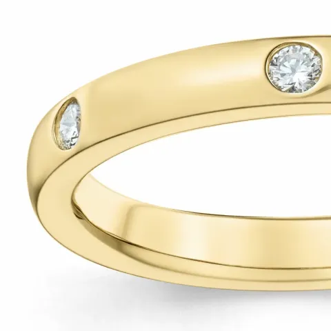 diamant ring in 14 karaat goud 0,101 ct
