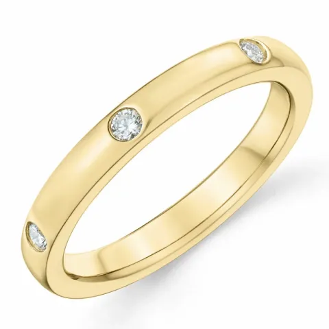 diamant ring in 14 karaat goud 0,101 ct
