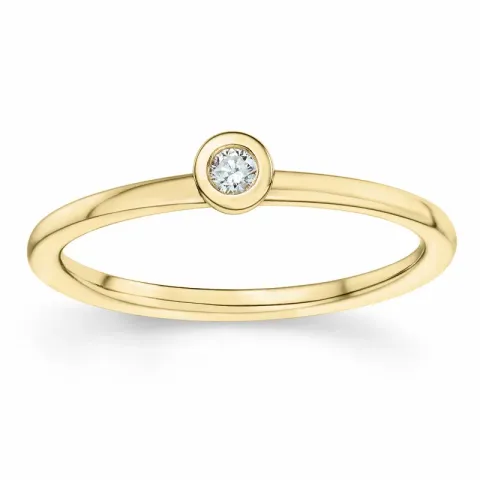 rond diamant solitaire ring in 14 karaat goud 0,05 ct