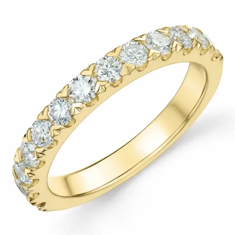 diamant ring in 14 karaat goud 0,75 ct