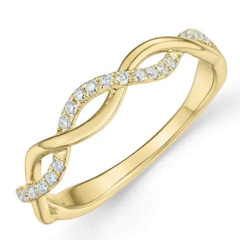 diamant ring in 14 karaat goud 0,15 ct