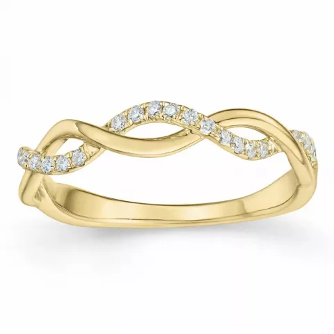 diamant ring in 14 karaat goud 0,15 ct