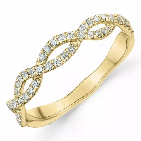 diamant ring in 14 karaat goud 0,26 ct