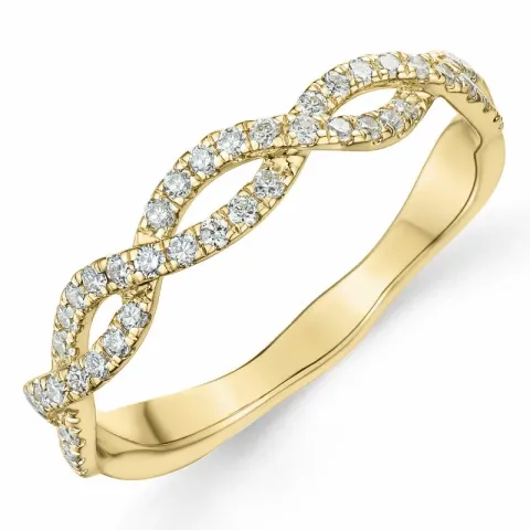 diamant ring in 14 karaat goud 0,26 ct