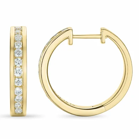 22 mm diamant creool in 14 karaat goud met diamant