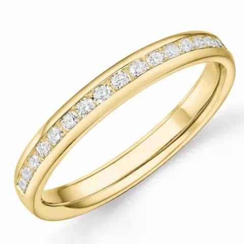 diamant mémoire ring in 14 karaat goud 0,251 ct