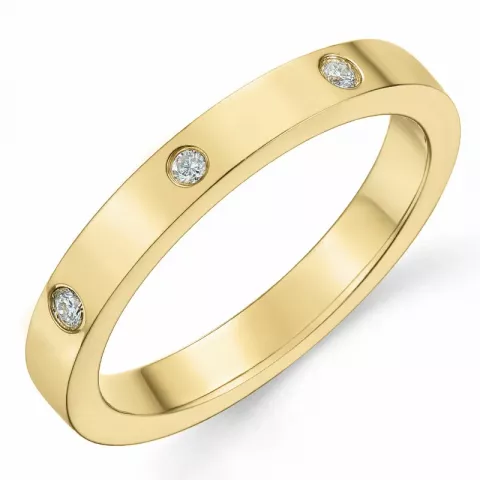 diamant mémoire ring in 14 karaat goud 0,05 ct