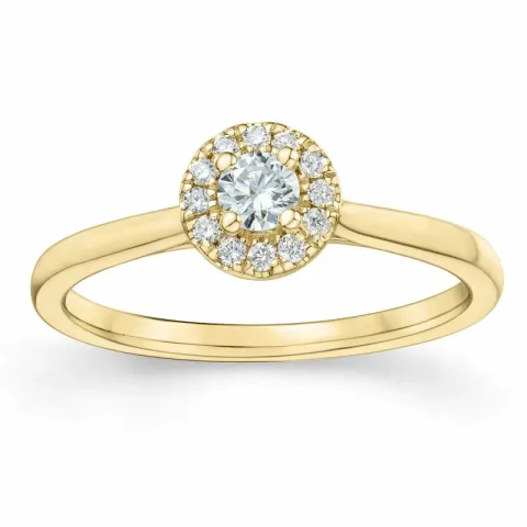 diamant ring in 14 karaat goud 0,234 ct