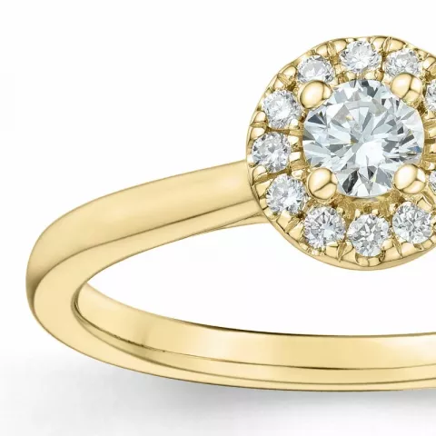 diamant ring in 14 karaat goud 0,234 ct