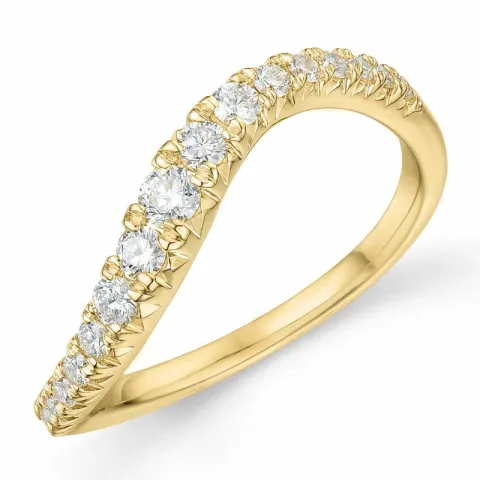 diamant ring in 14 karaat goud 0,401 ct