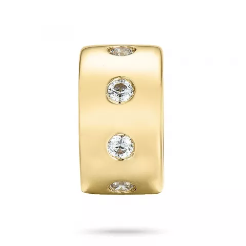 elegant diamant hanger in 14 caraat goud 0,252 ct