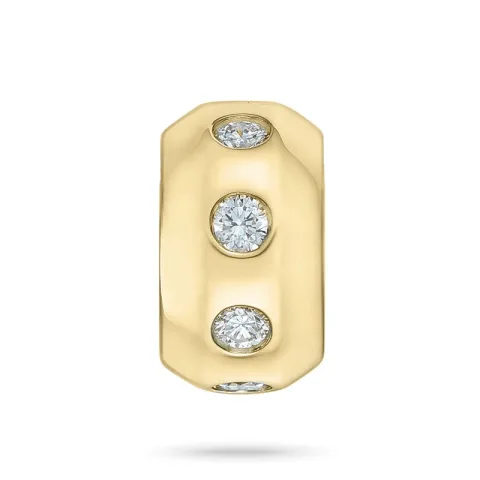 diamant hanger in 14 caraat goud 0,252 ct