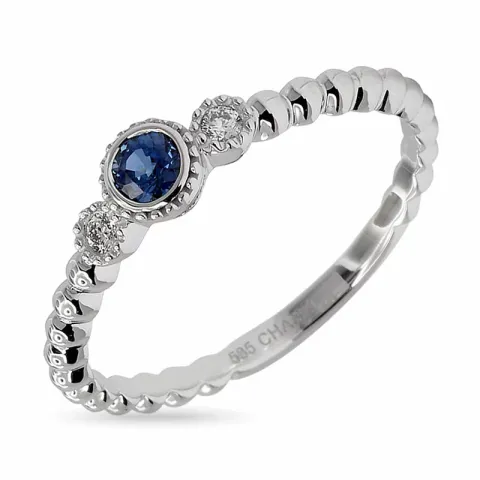 briljant diamant ring in 14 karaat witgoud 0,04 ct