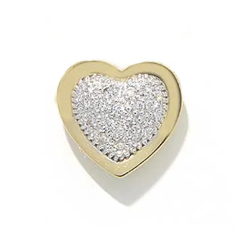 hart diamant goud hanger in 14 caraat goud 0,08 ct