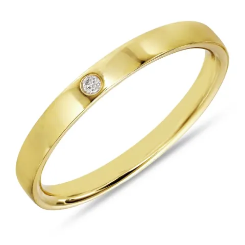 mémoire ring in 9 karaat goud 0,015 ct